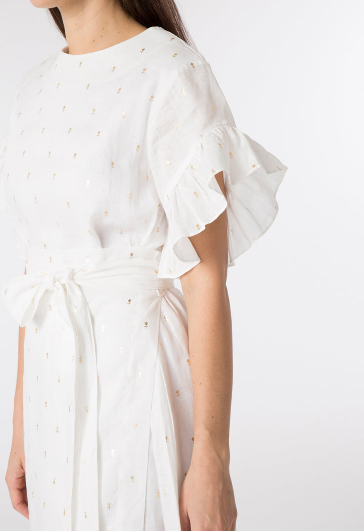 Overlap Linen Dress