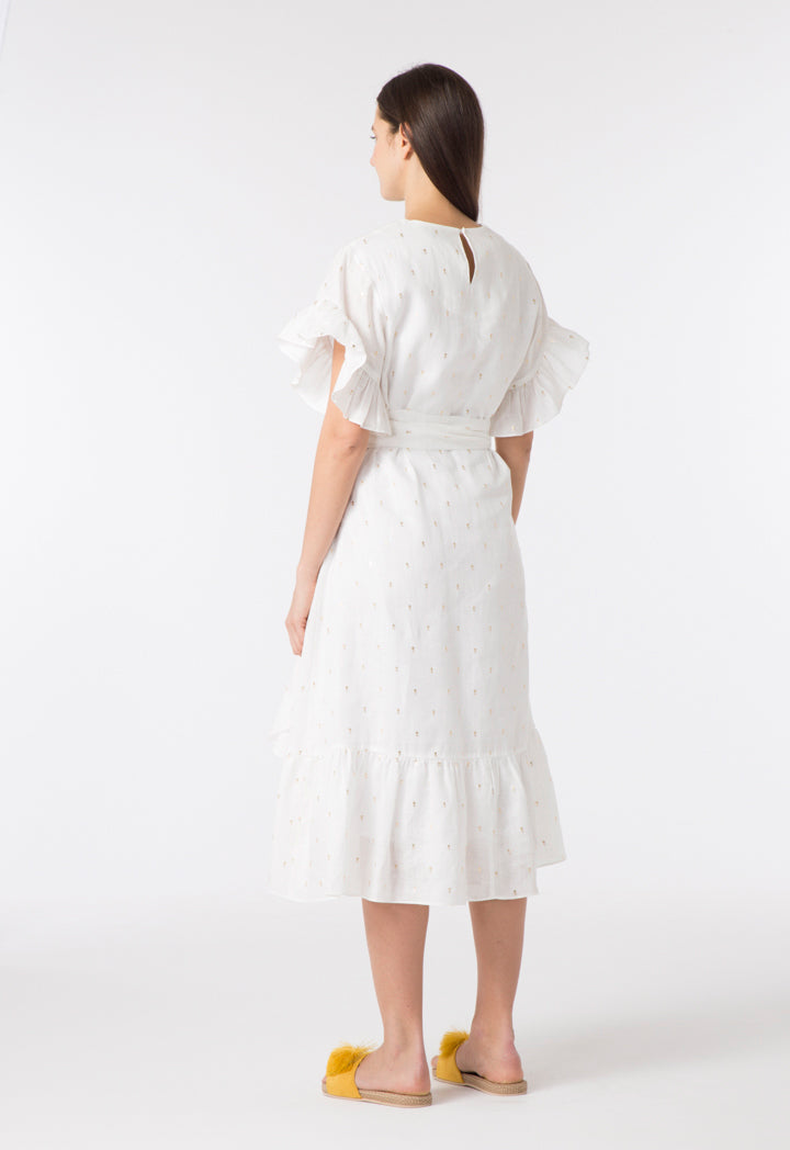 Overlap Linen Dress