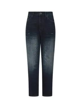 Dark Indigo Women's Boyfriend Washed Denim Pants - Overseas Station Season Big Chance 8 18