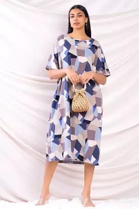 Oversized Print Dress