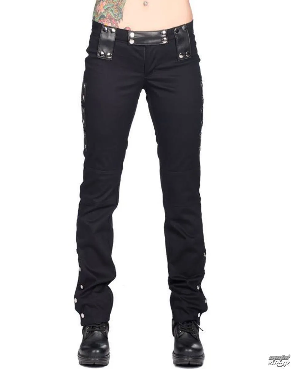 Black Pistol Women's Denim Low Cut Stud Jeans from Metal Shop