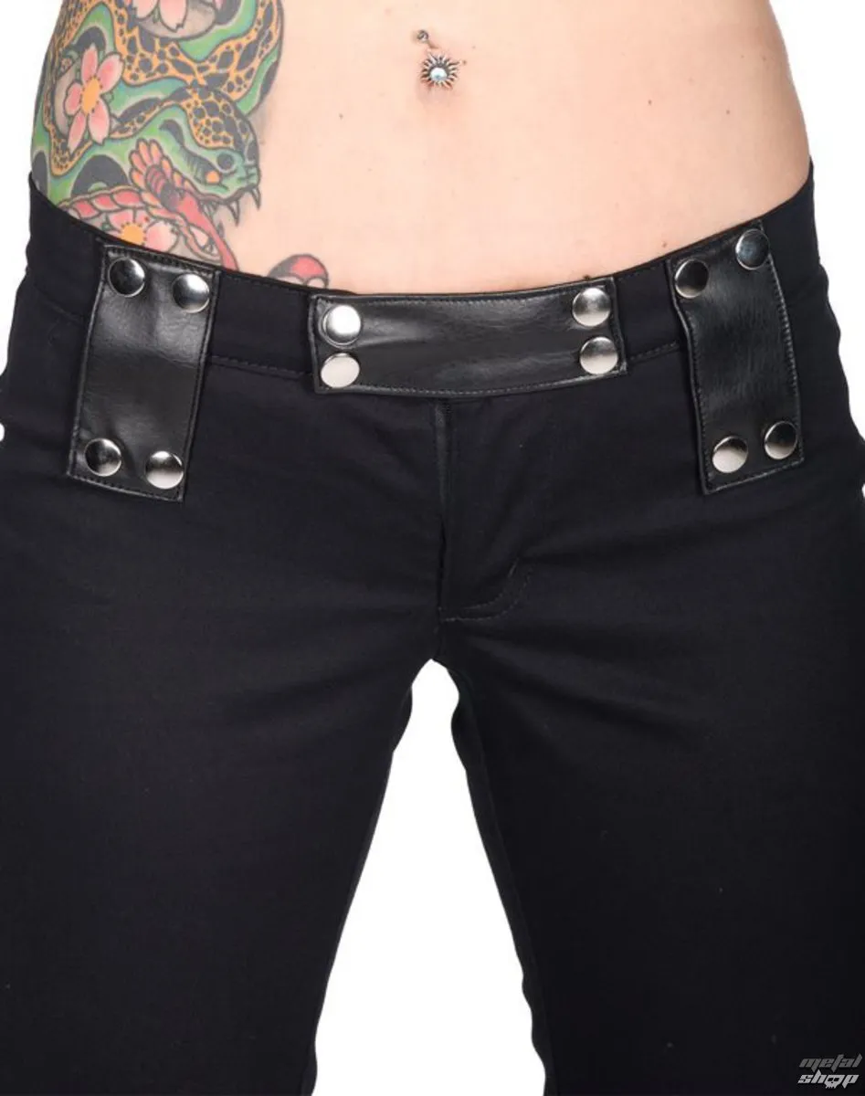 Black Pistol Women's Denim Low Cut Stud Jeans from Metal Shop