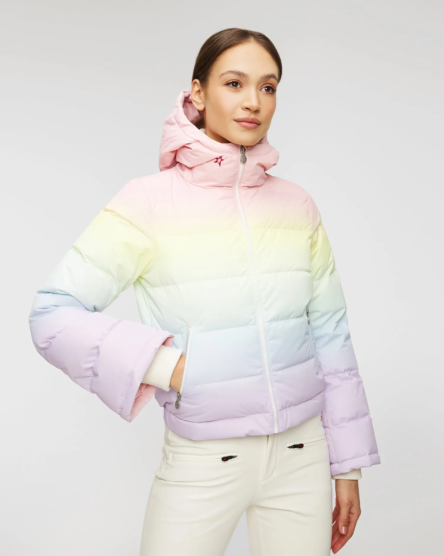 Pastel Rainbow Jacket Perfect Moment Polar Flare Print W3000013