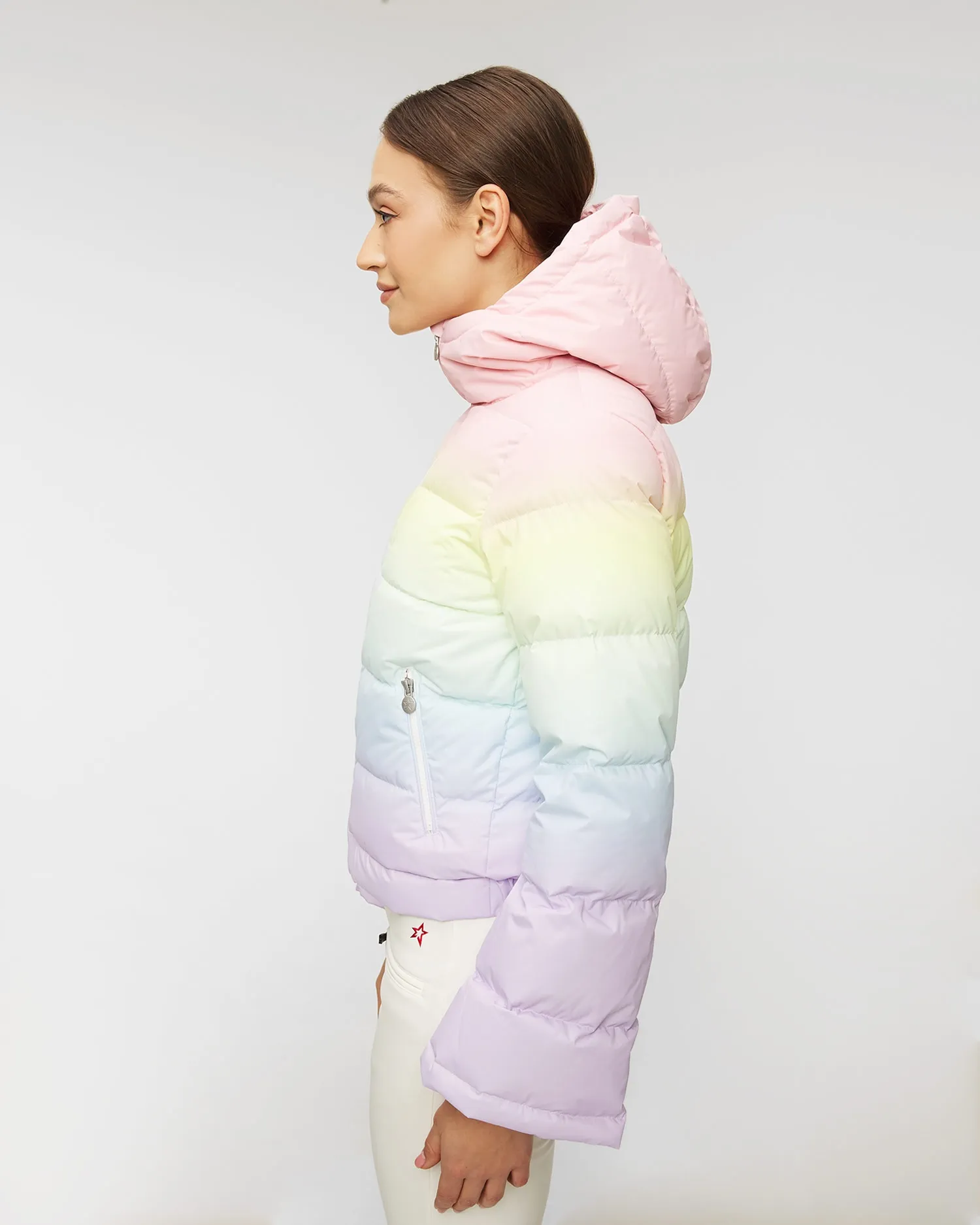 Pastel Rainbow Jacket Perfect Moment Polar Flare Print W3000013