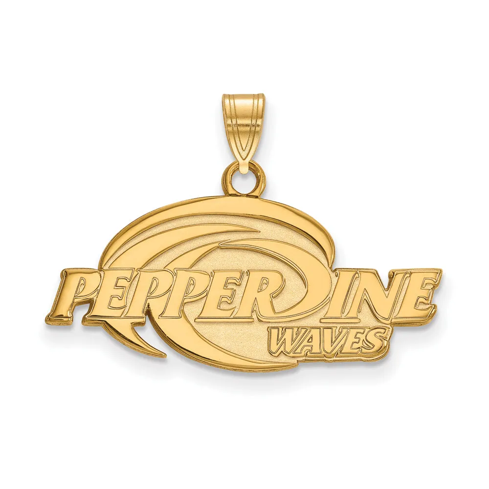 Pepperdine University Small Logo Pendant in 10k Yellow Gold