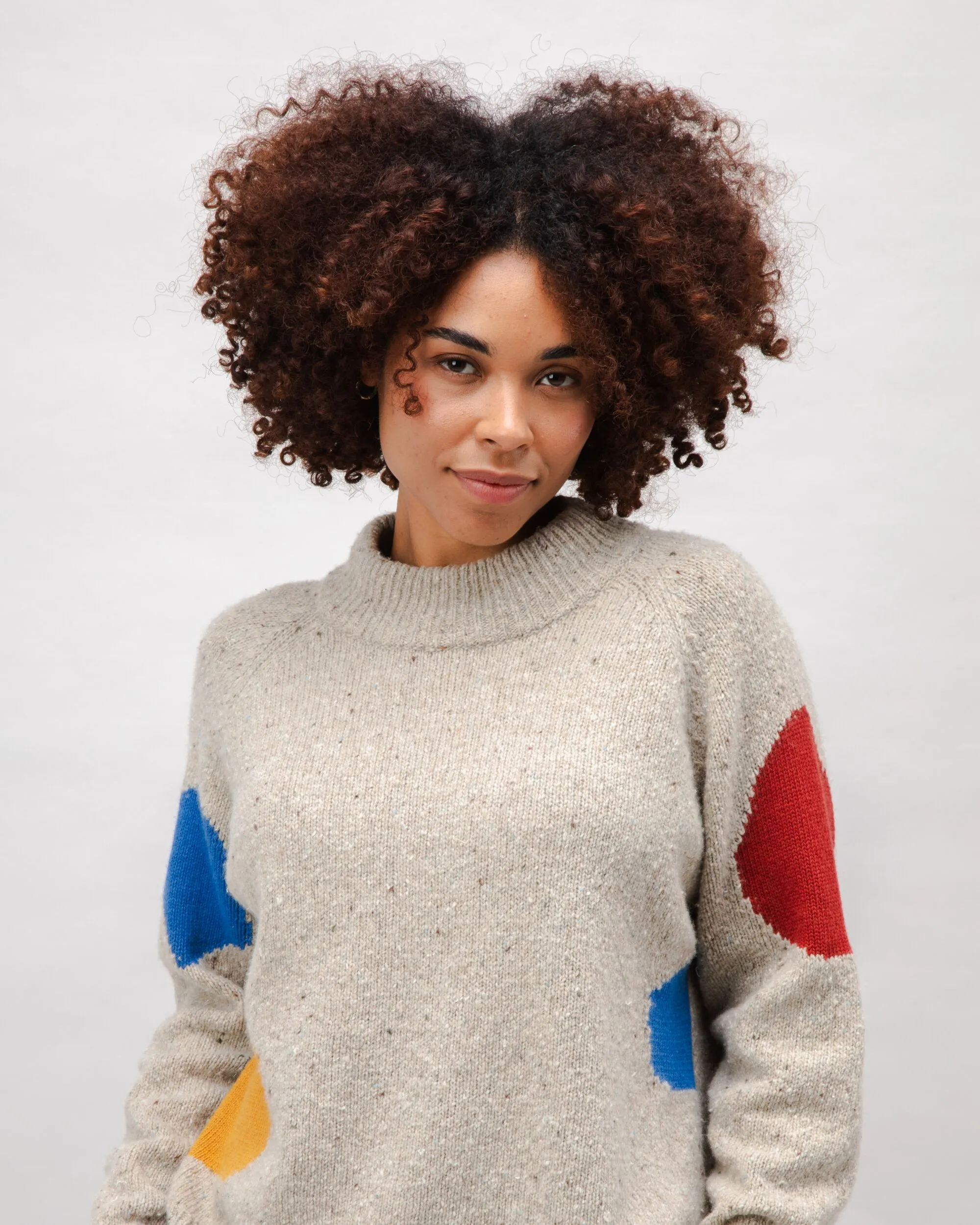 Perkins Raglan Multicolor Wool Sweater