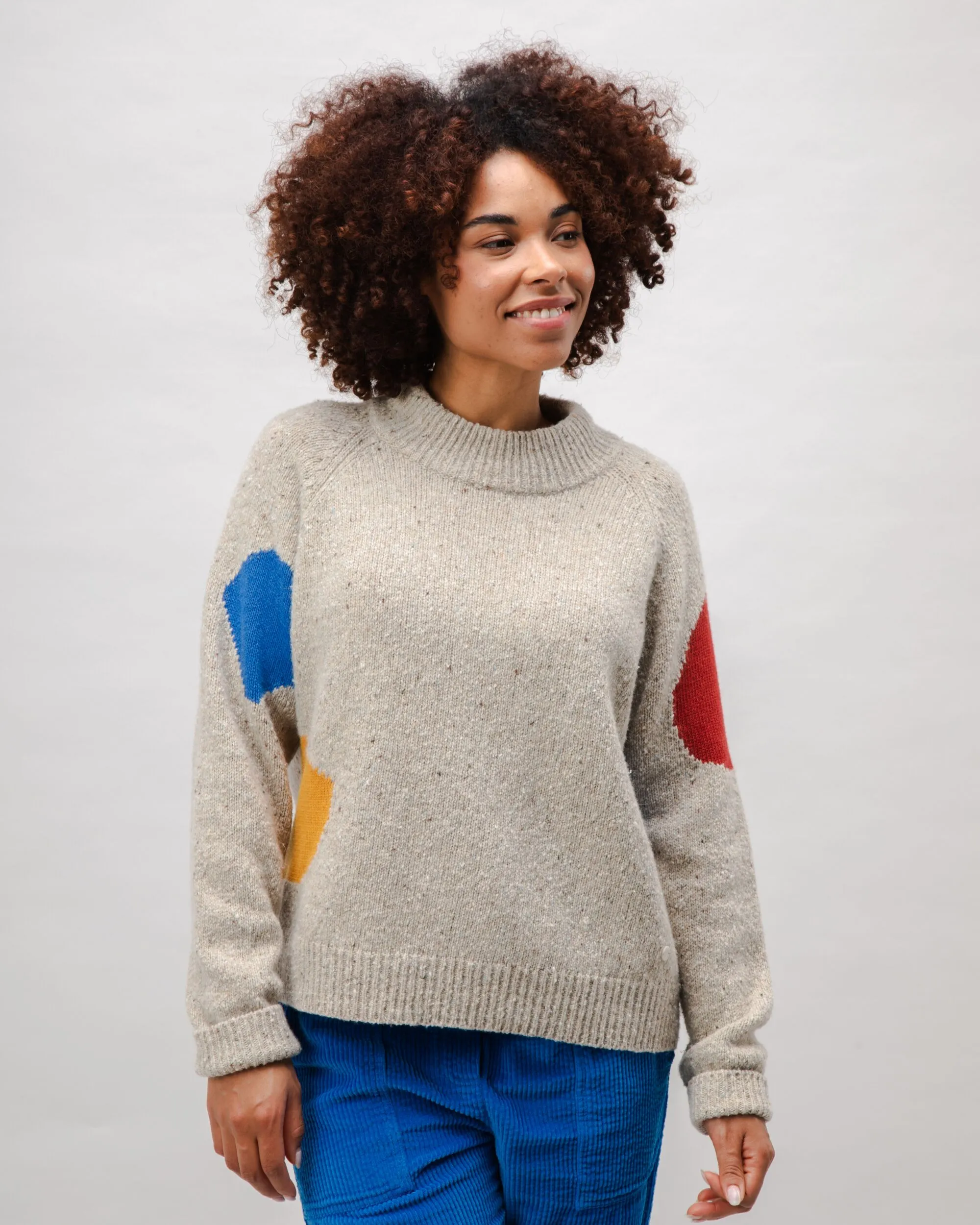 Perkins Raglan Multicolor Wool Sweater