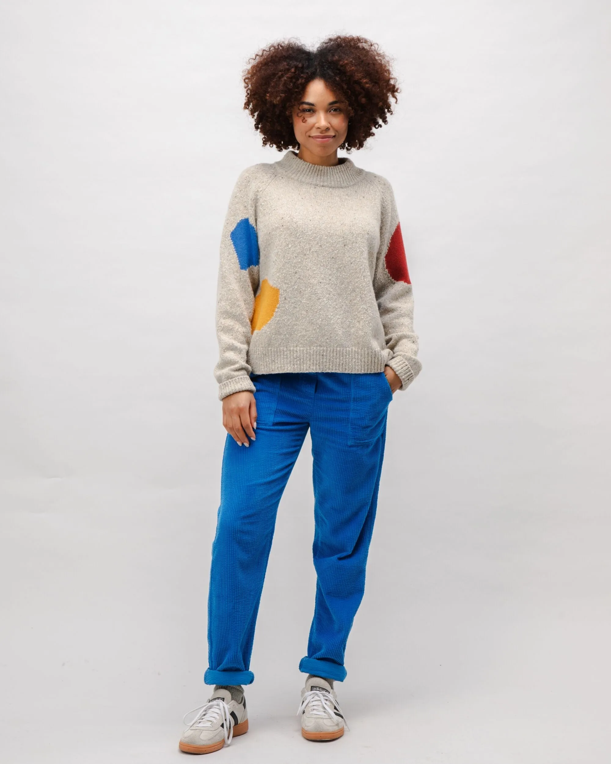 Perkins Raglan Multicolor Wool Sweater