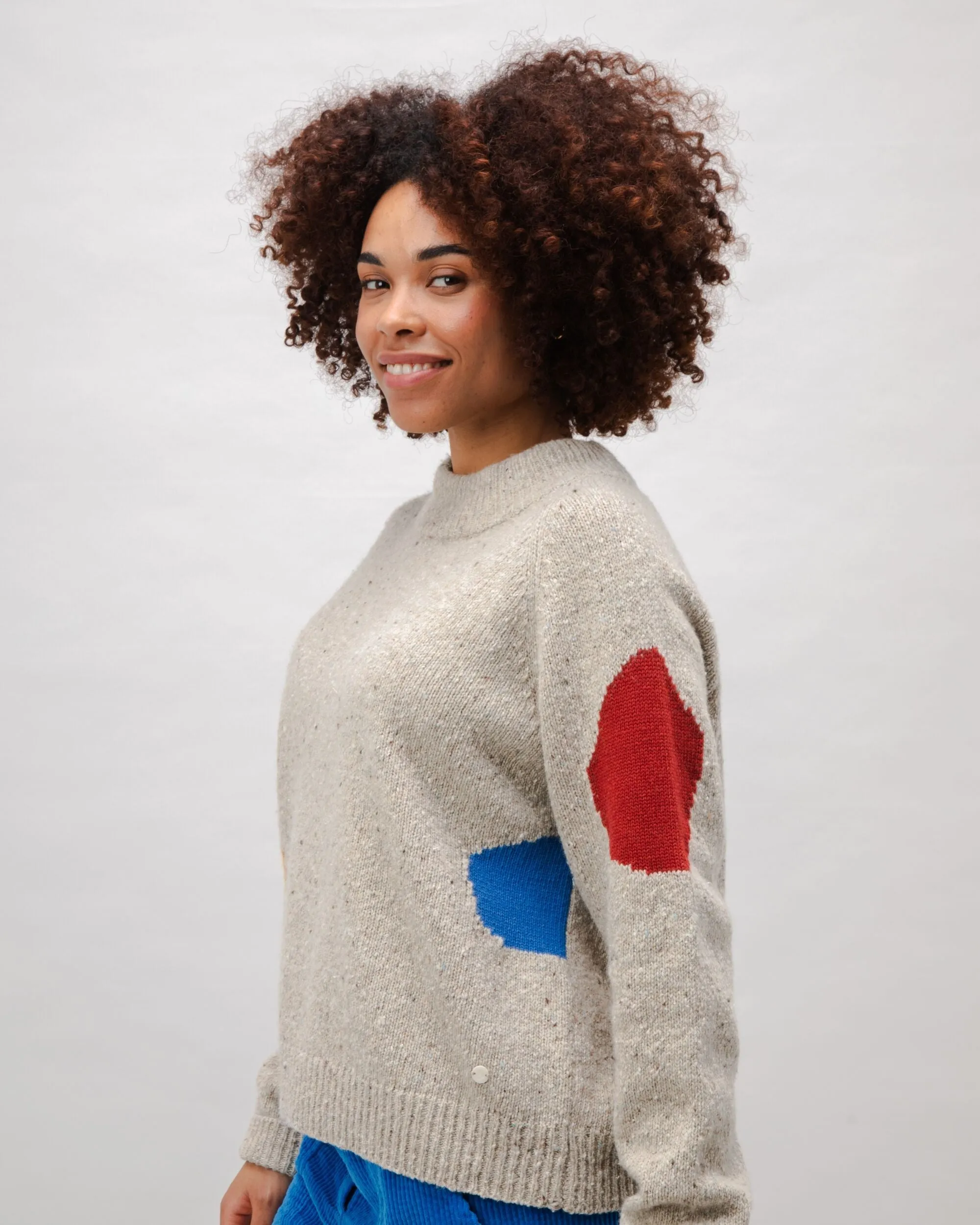 Perkins Raglan Multicolor Wool Sweater