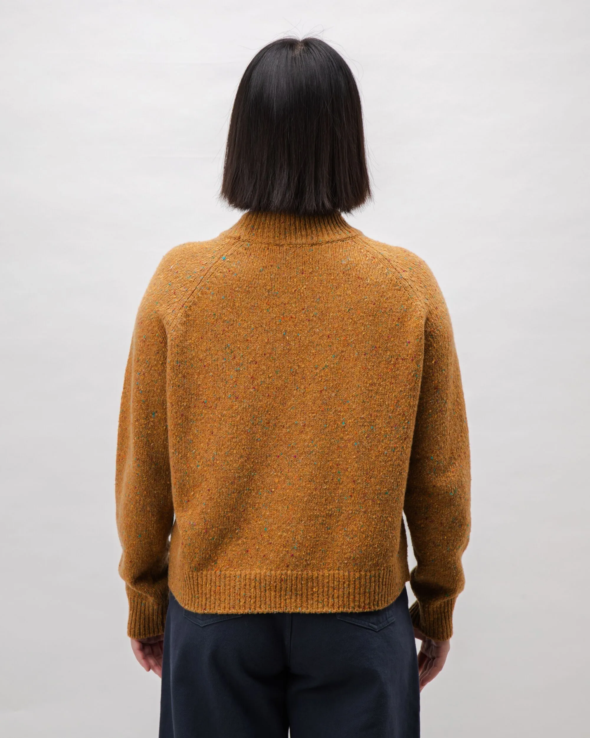 Perkins Raglan Ochre Wool Sweater