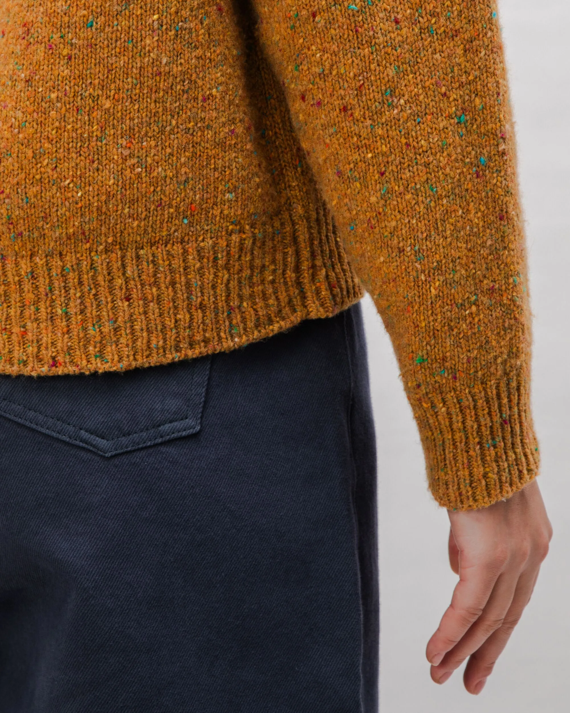 Perkins Raglan Ochre Wool Sweater