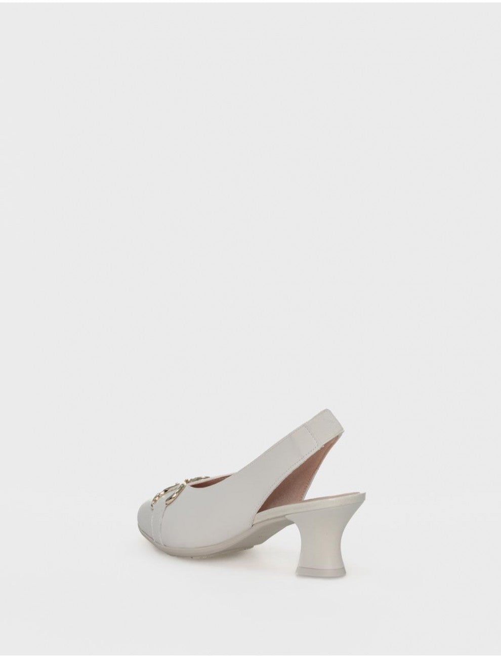 Pitillos white slingback heel