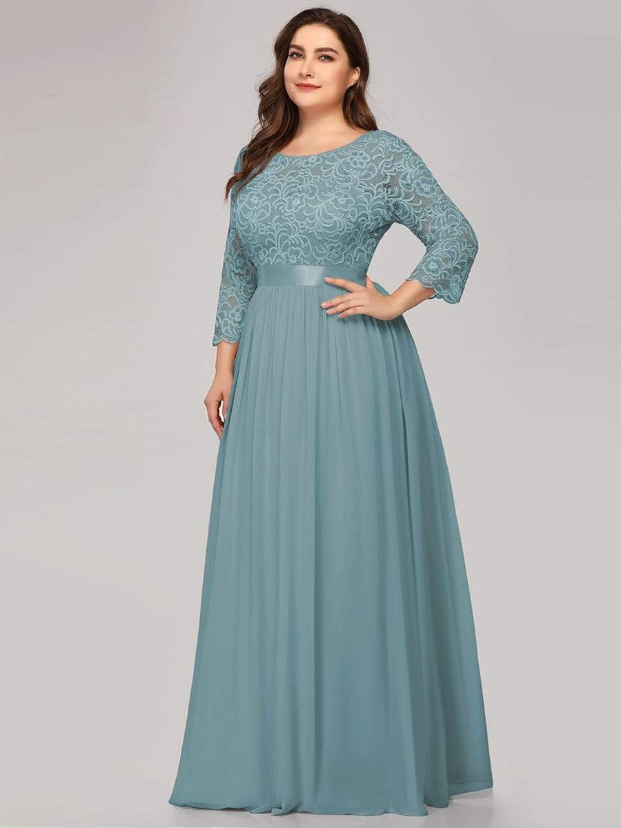 Plus Size Long Dress Half Sleeve Size 24 Style 12074 - Buy Online Now