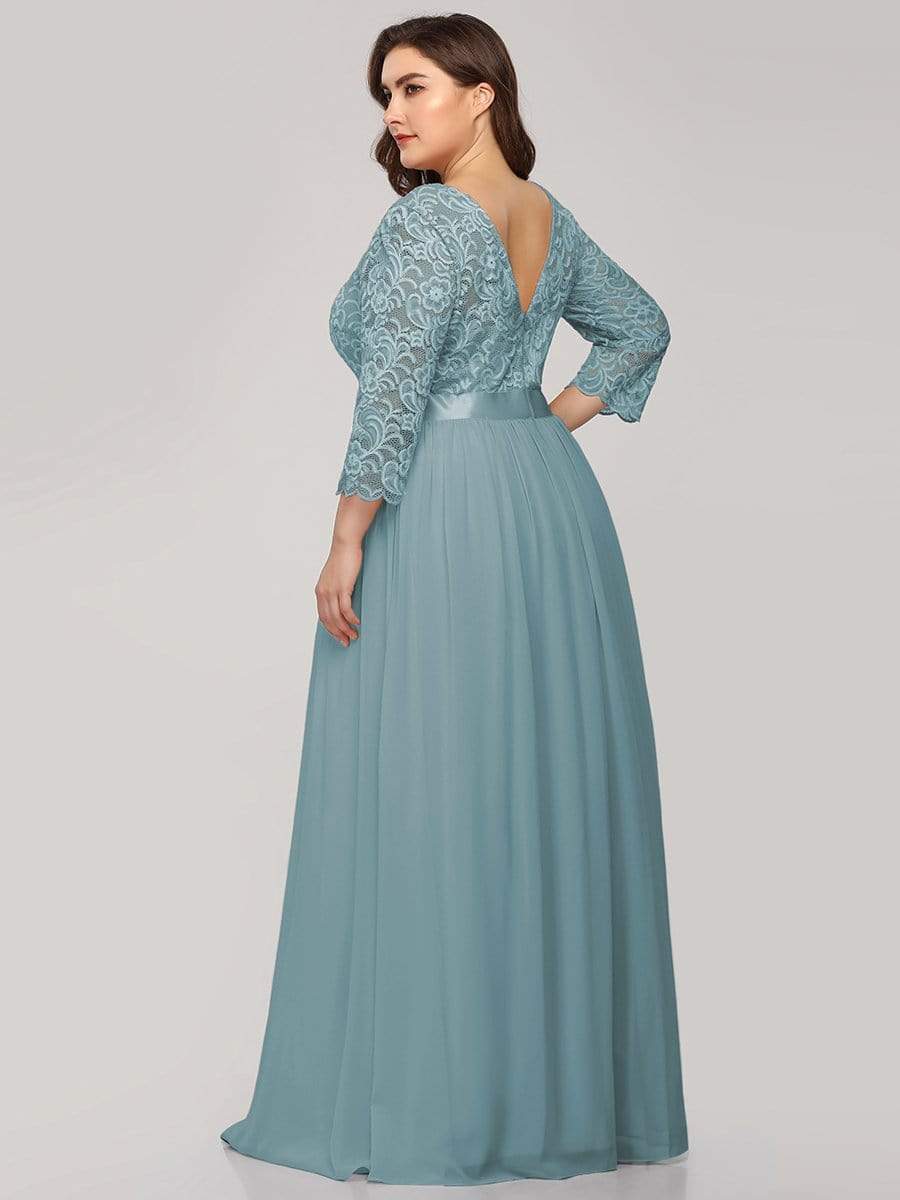 Plus Size Long Dress Half Sleeve Size 24 Style 12074 - Buy Online Now