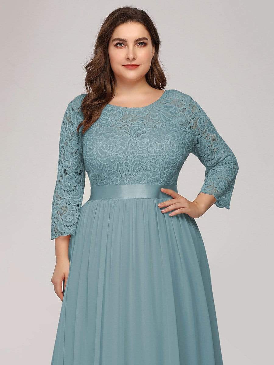 Plus Size Long Dress Half Sleeve Size 24 Style 12074 - Buy Online Now