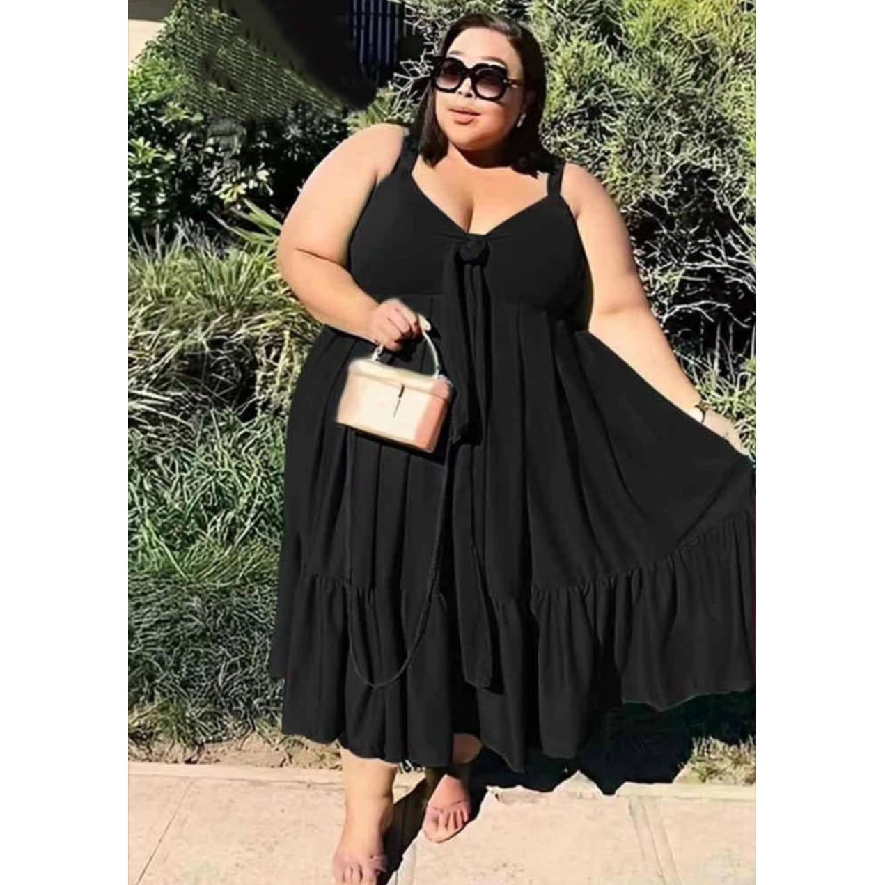 Plus Size Sleeveless Bubble Dress