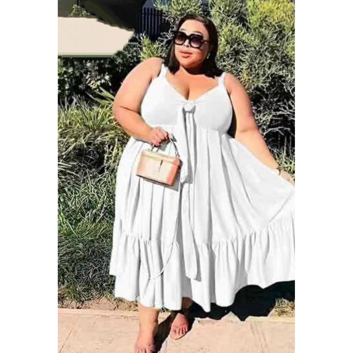 Plus Size Sleeveless Bubble Dress