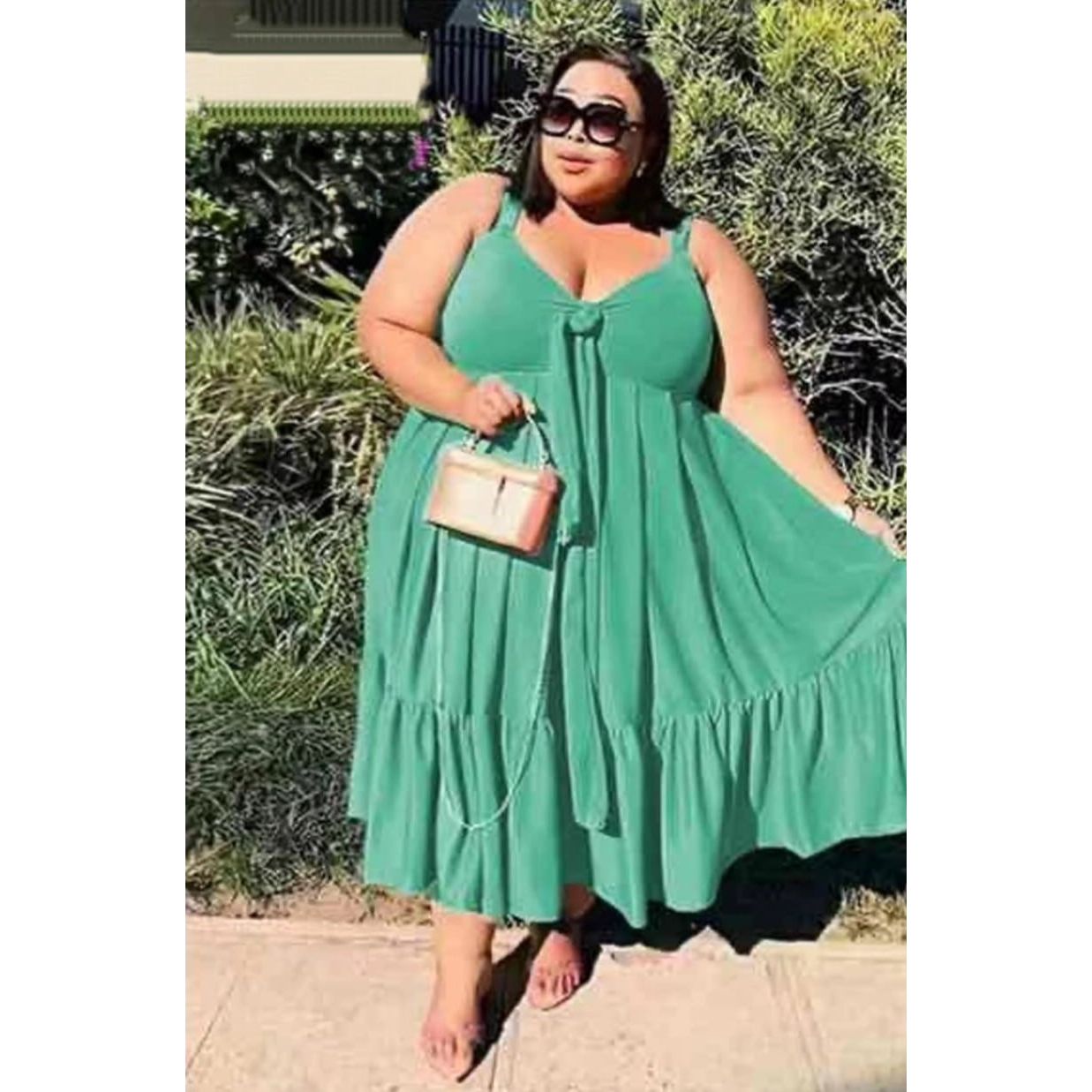 Plus Size Sleeveless Bubble Dress