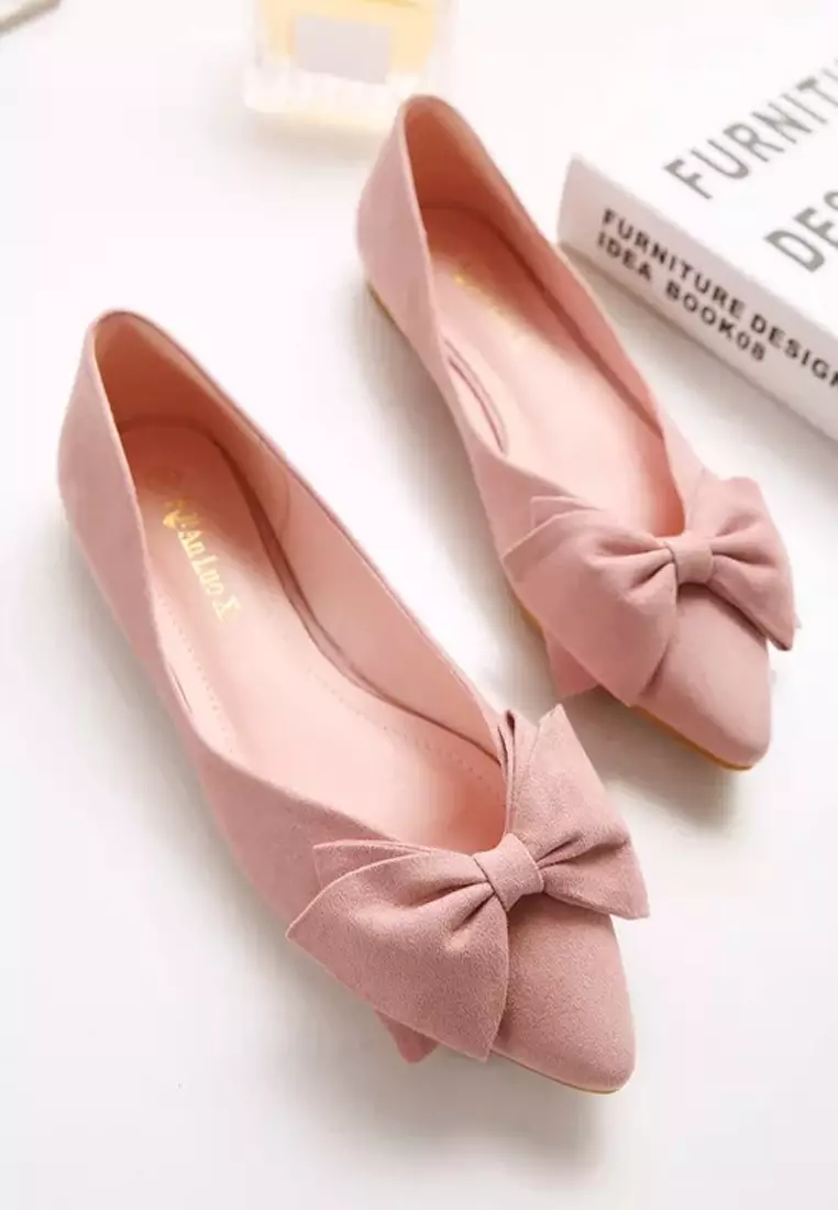 Pointed Toe Bow Ballet Flats VL168