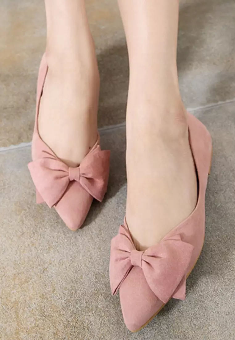 Pointed Toe Bow Ballet Flats VL168