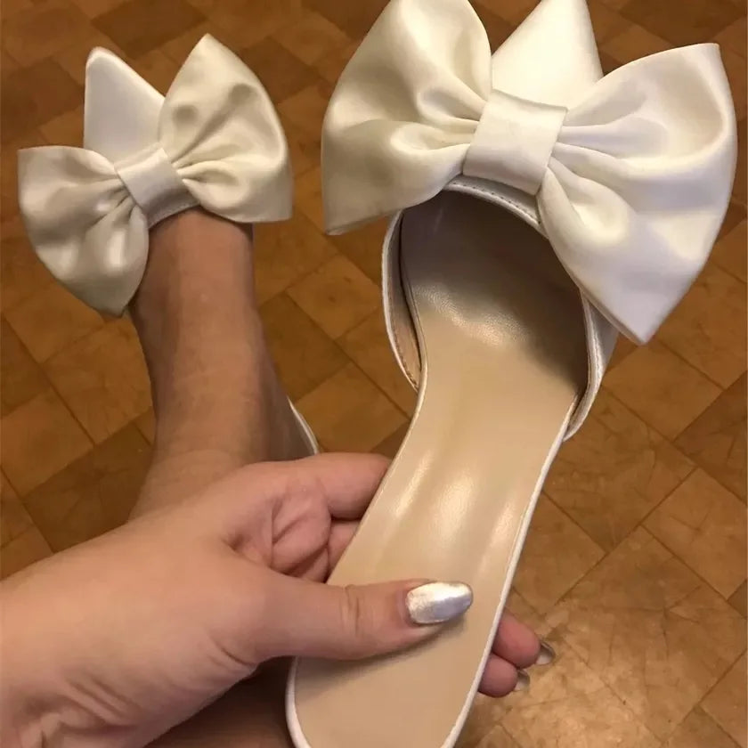 Point toe heel bow sandals - Google Search