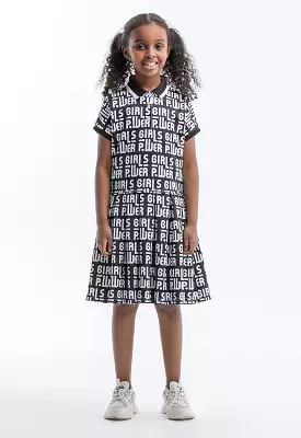 Powerpuff Girls Printed Collared Dress