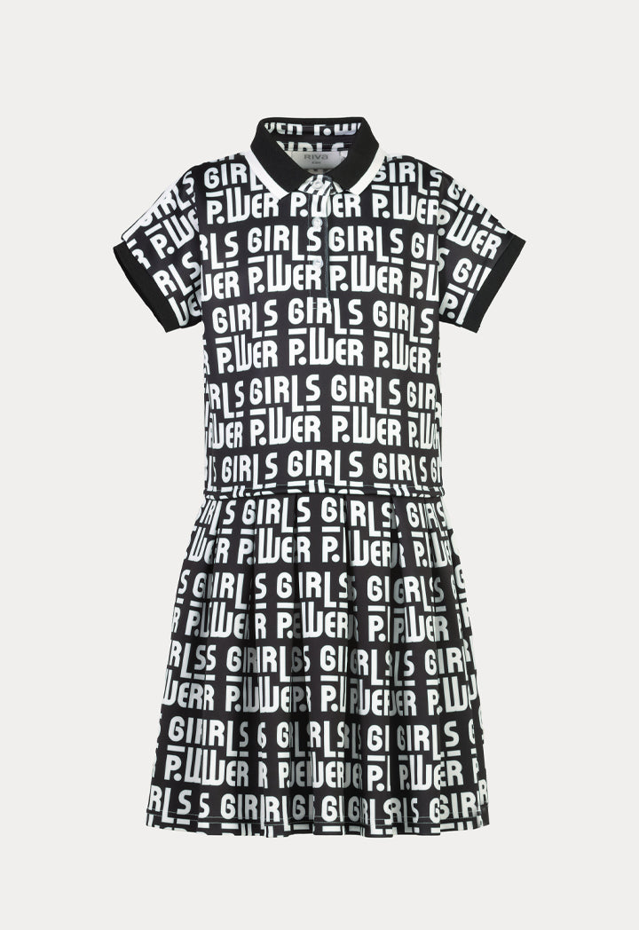 Powerpuff Girls Printed Collared Dress