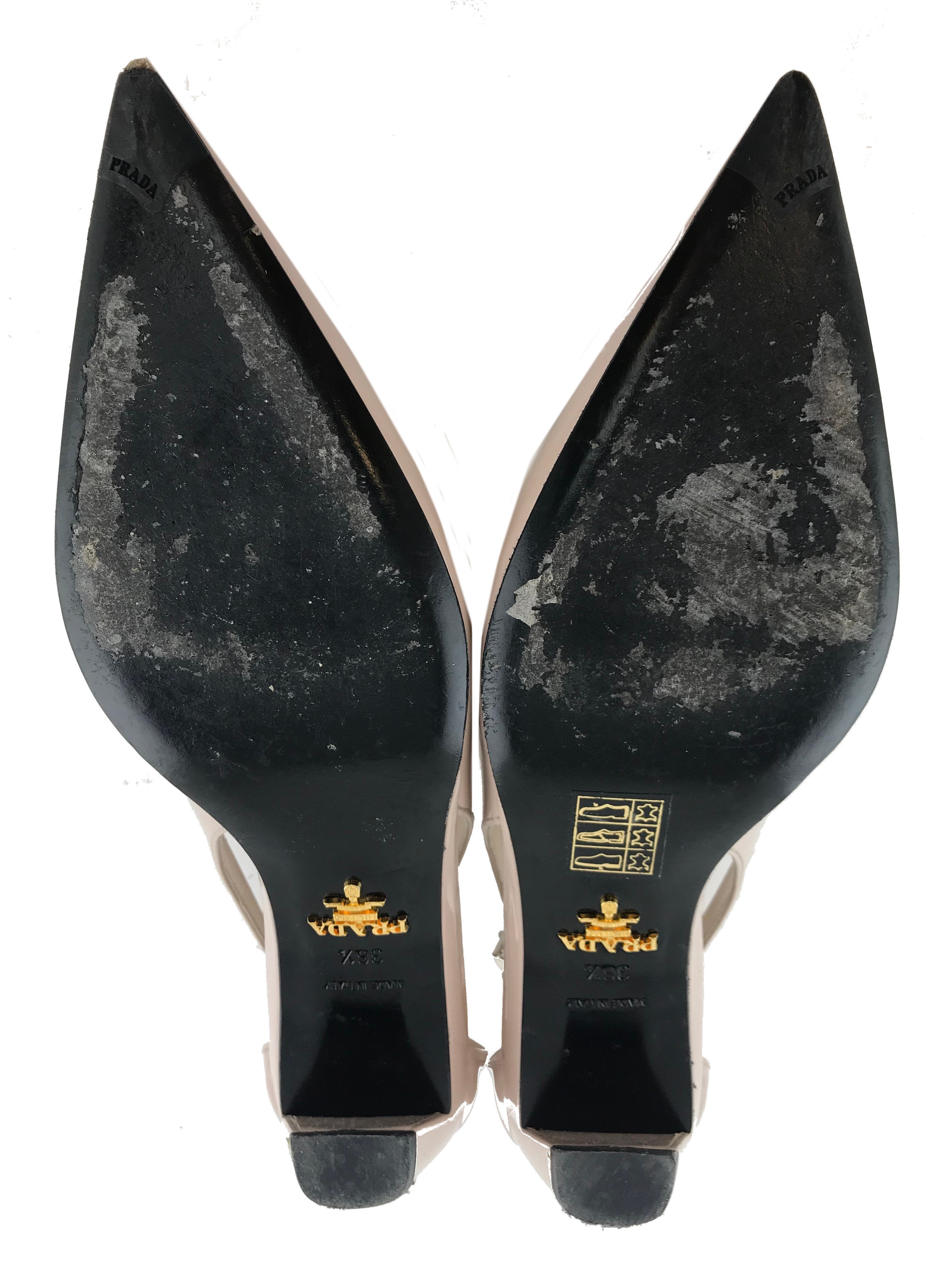 Prada Slingback Pumps Size 6.5, Patent Leather – Buy Online Now