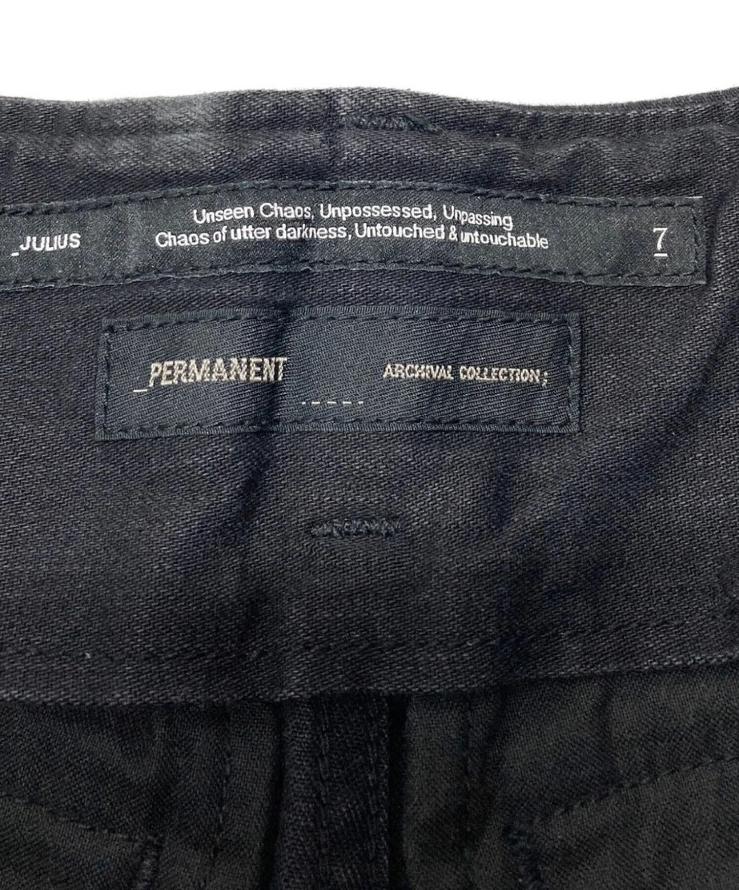 [Pre-Owned] JULIUS 9Oz Stretch Denim Gas Mask Pants 777PAM23-C