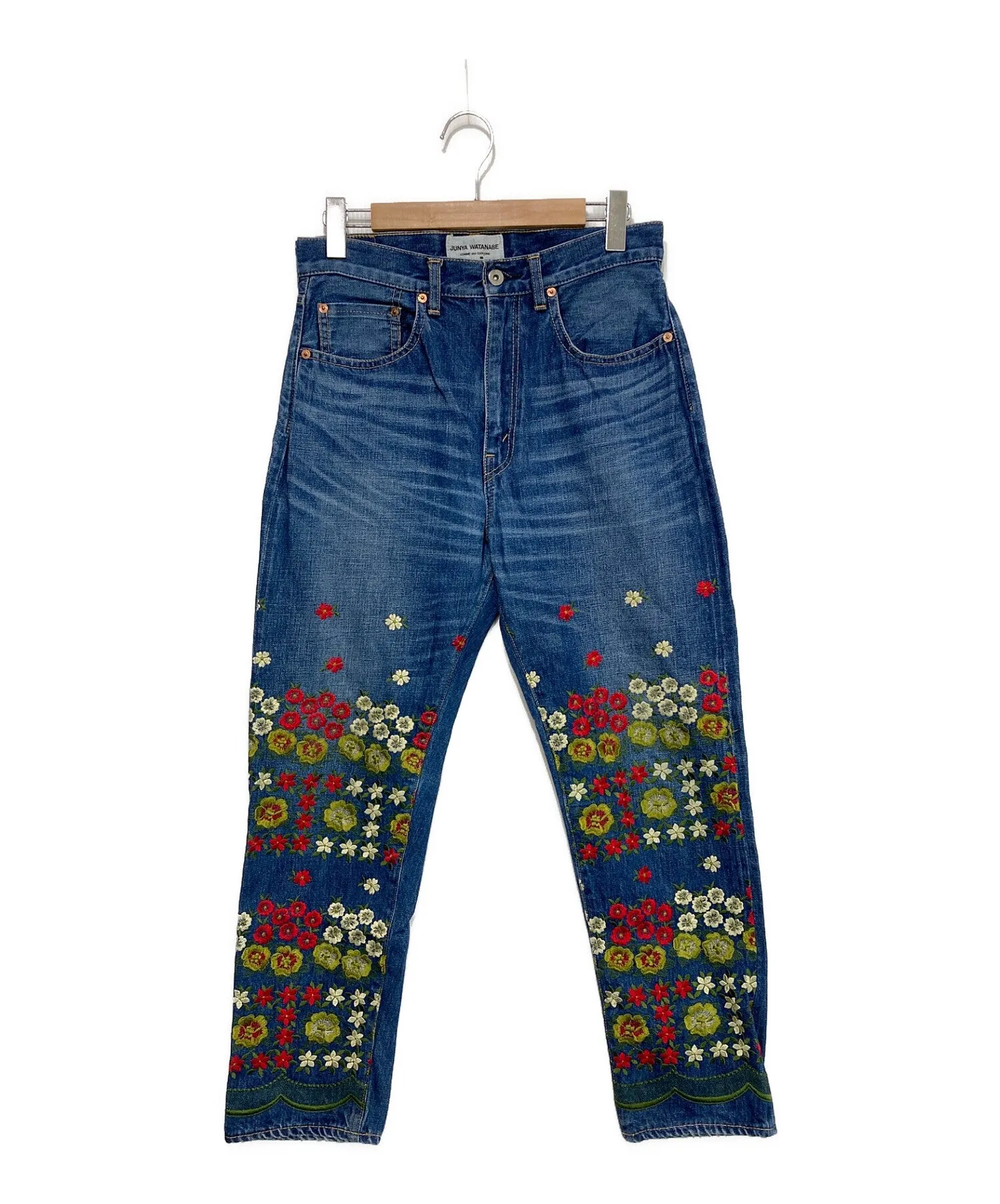 [Pre-Owned] JUNYA WATANABE COMME des GARCONS Flower Embroidered Denim Pants XC-P002