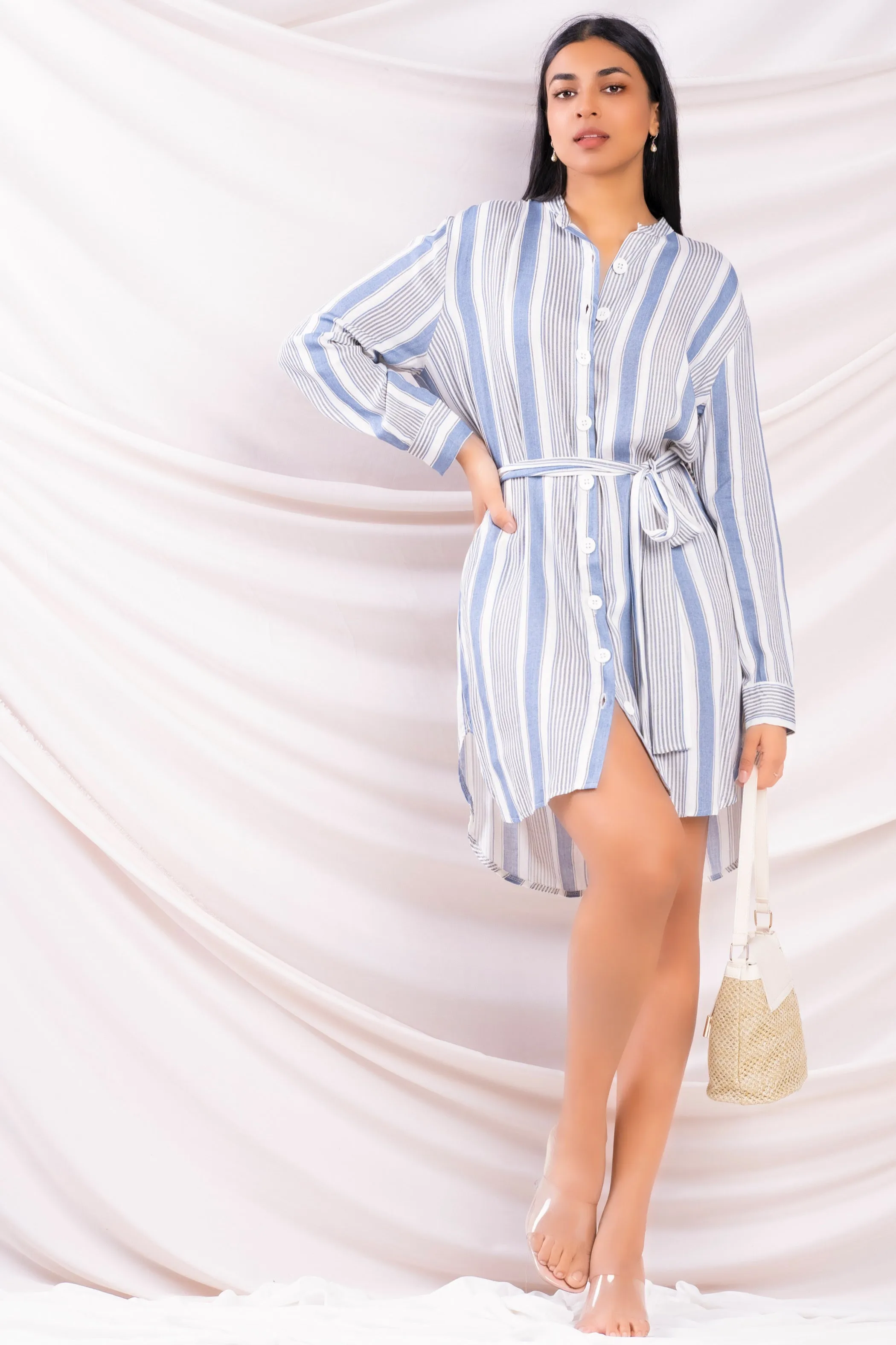 Extra Large Linen Dress with Print