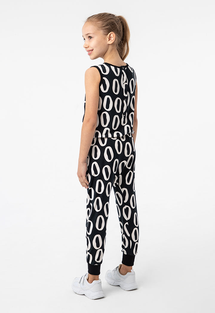 Printed Sleeveless Jumpsuit