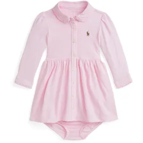 Ralph Lauren Baby Pink and Multi Print Day Dress