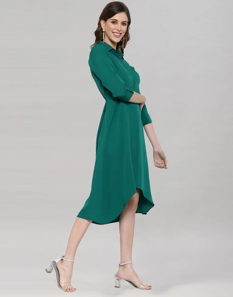 Rama Crepe Solid Colored Dress