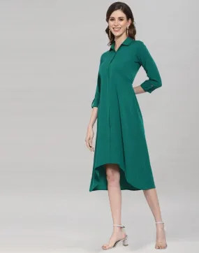 Rama Crepe Solid Colored Dress