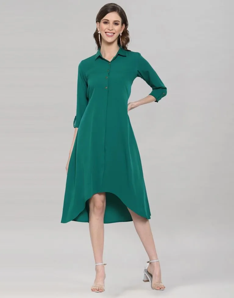 Rama Crepe Solid Colored Dress