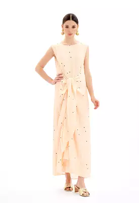 Ramadan Style Sleeveless Dress with All Over Print