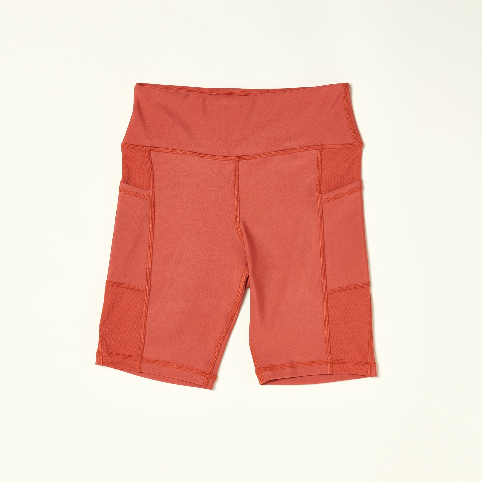 Recycled Poly Biker Shorts in Hotsauce - Over-Time Sportswear