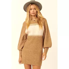 Ribbed Knit Sweater Mini Dress