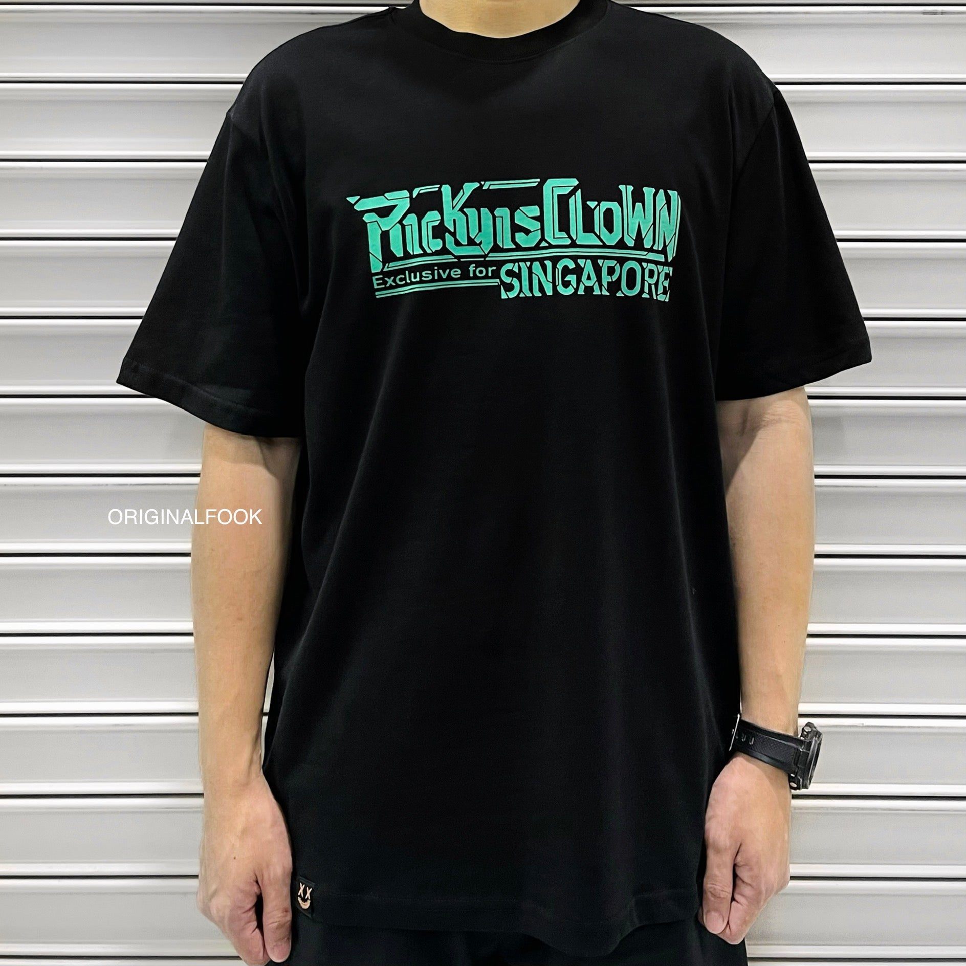 Rickey's Clown Glow In The Dark Gundam Tee - Black Singapore Exclusive