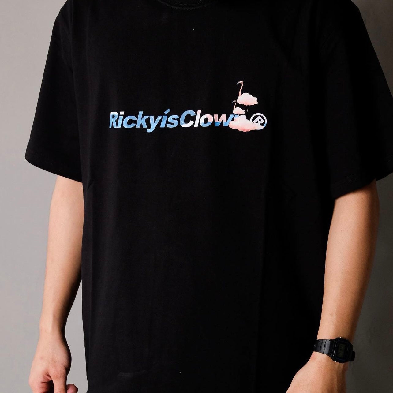 Ricky Clown Flamingo Tee Black (R11220828h-L7)