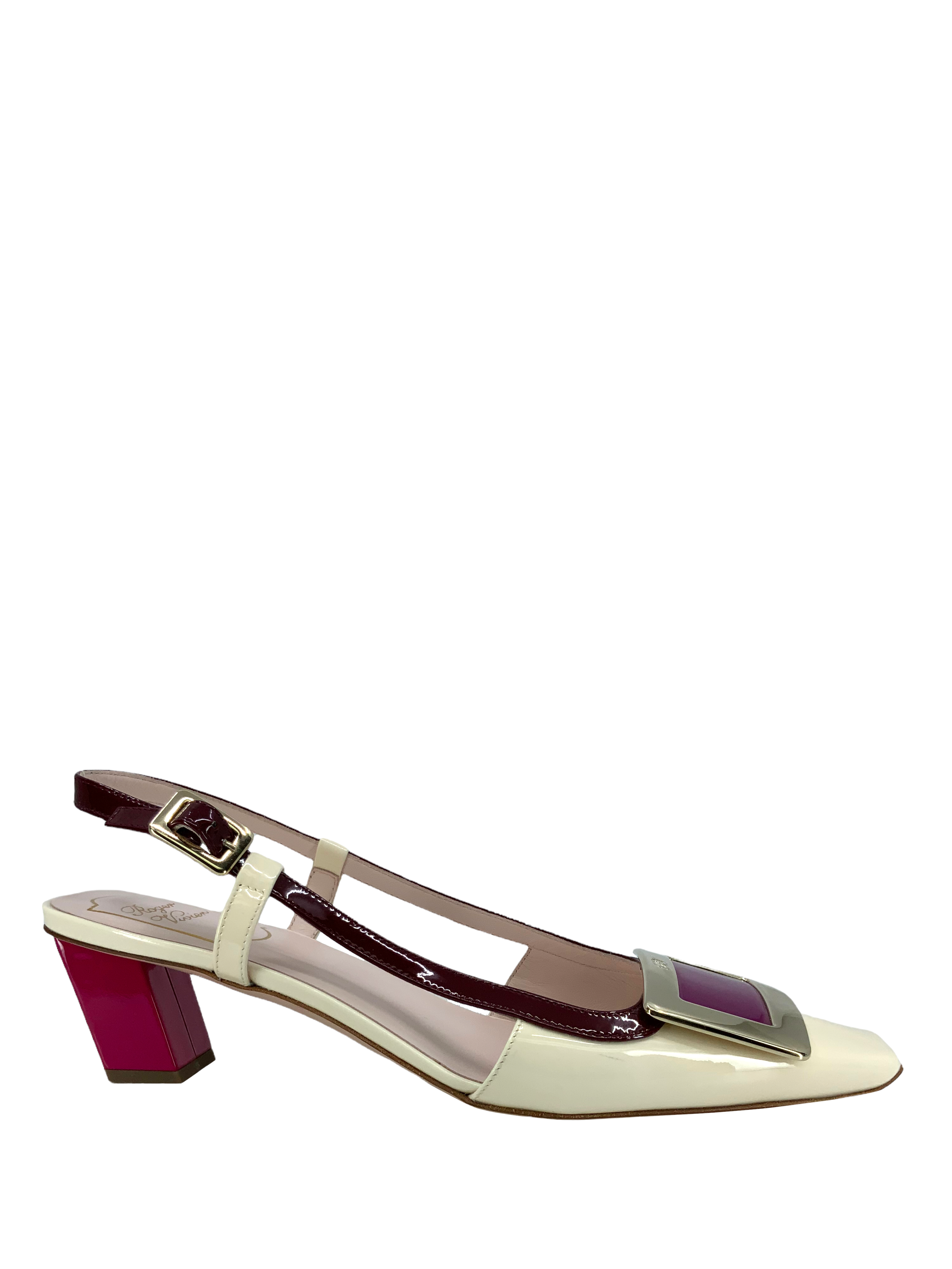 Roger Vivier Belle Vivier Patent Leather Slingback Pumps Size 7.5 - Best Deals & Discounts | Shop Now