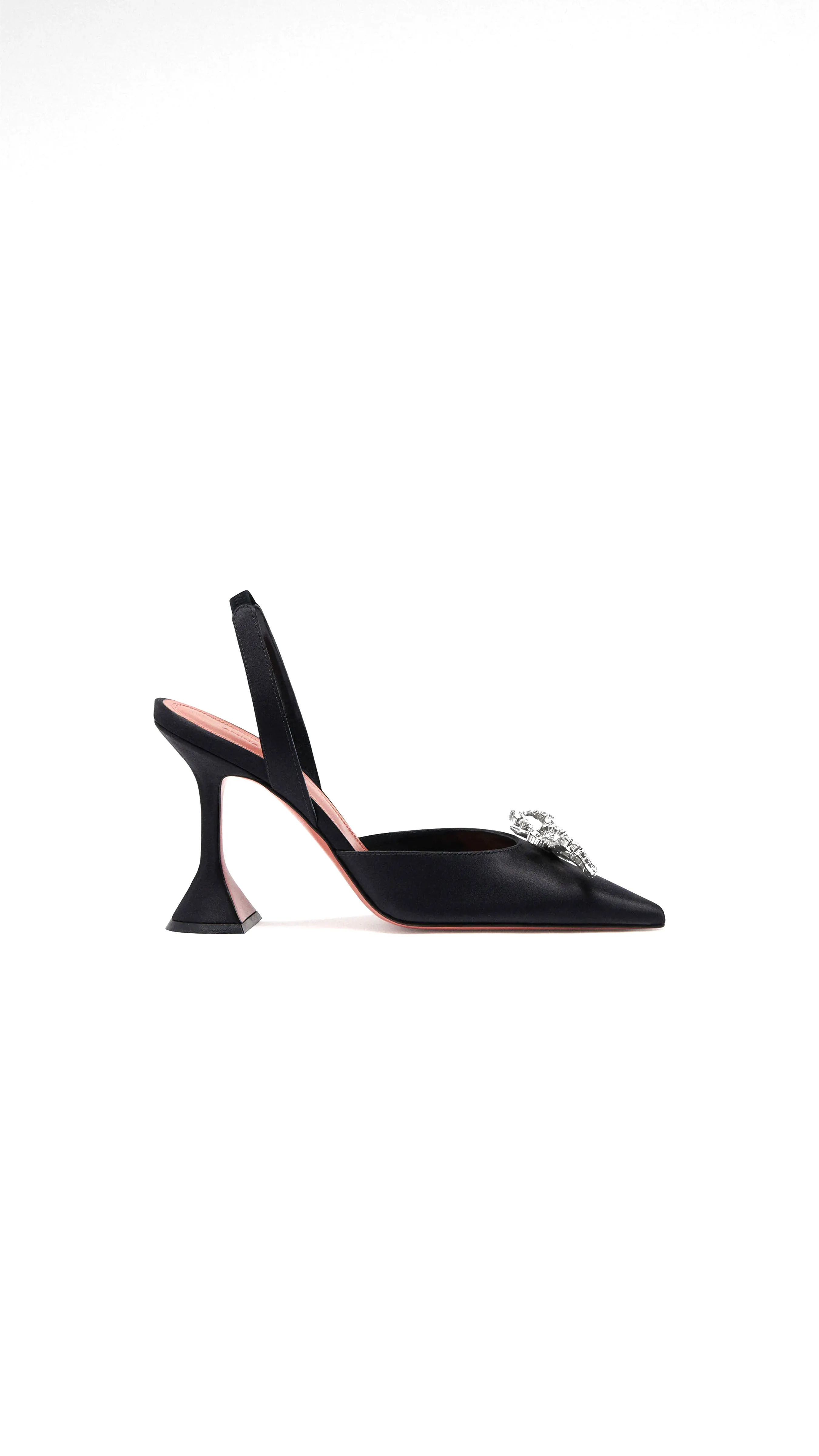 Black Rosie satin slingback pump