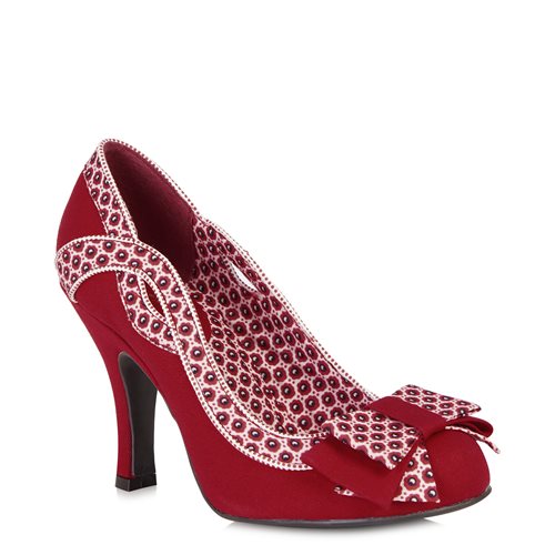 Ruby Shoo Red Bow Vamp Court Shoes