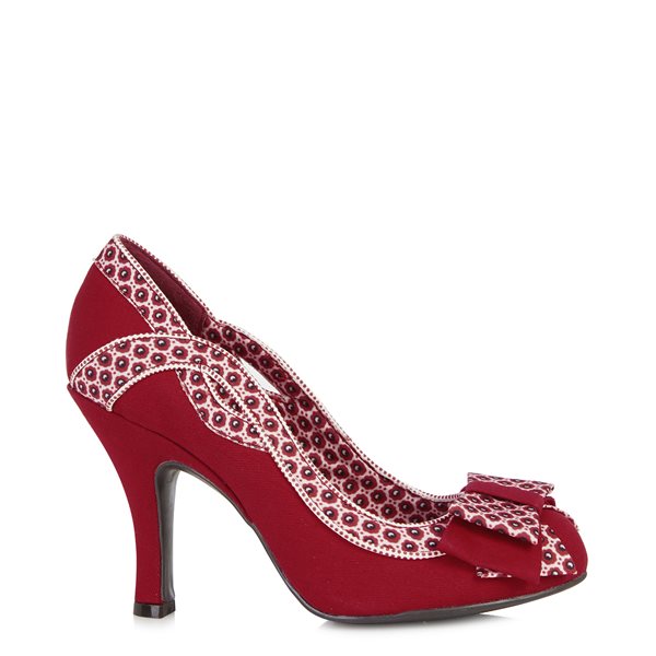 Ruby Shoo Red Bow Vamp Court Shoes