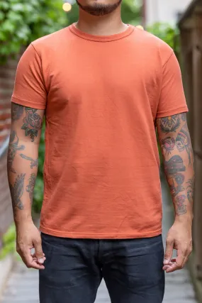 Samurai Orange-Red Ripened Cotton Loopwheel Inlay Solid Tee