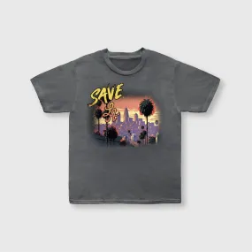 Vintage Black Save LA City Tee