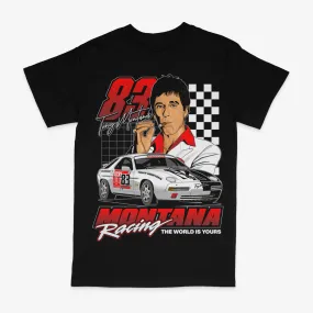 Black Racing T-Shirt Scarface Montana.