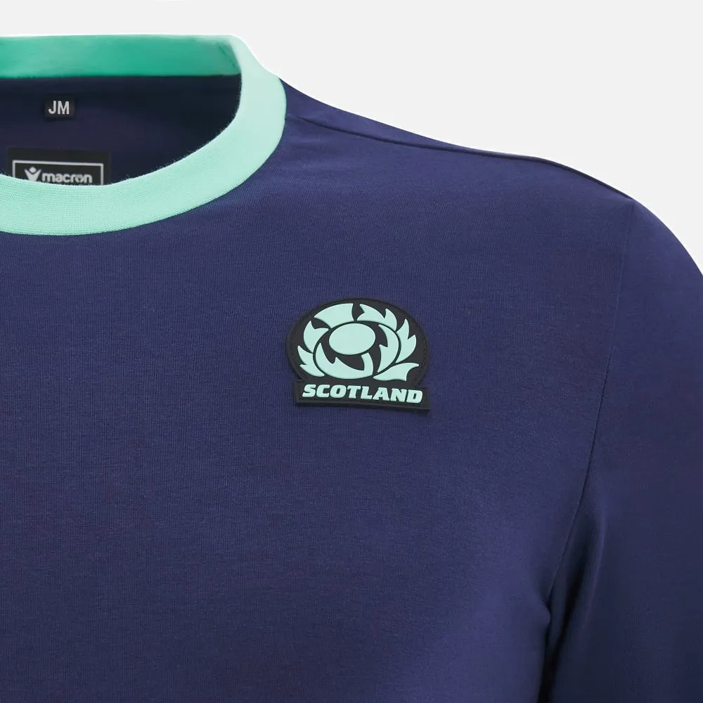 Scotland Rugby 2024/25 Junior Navy Cotton Travel Tee