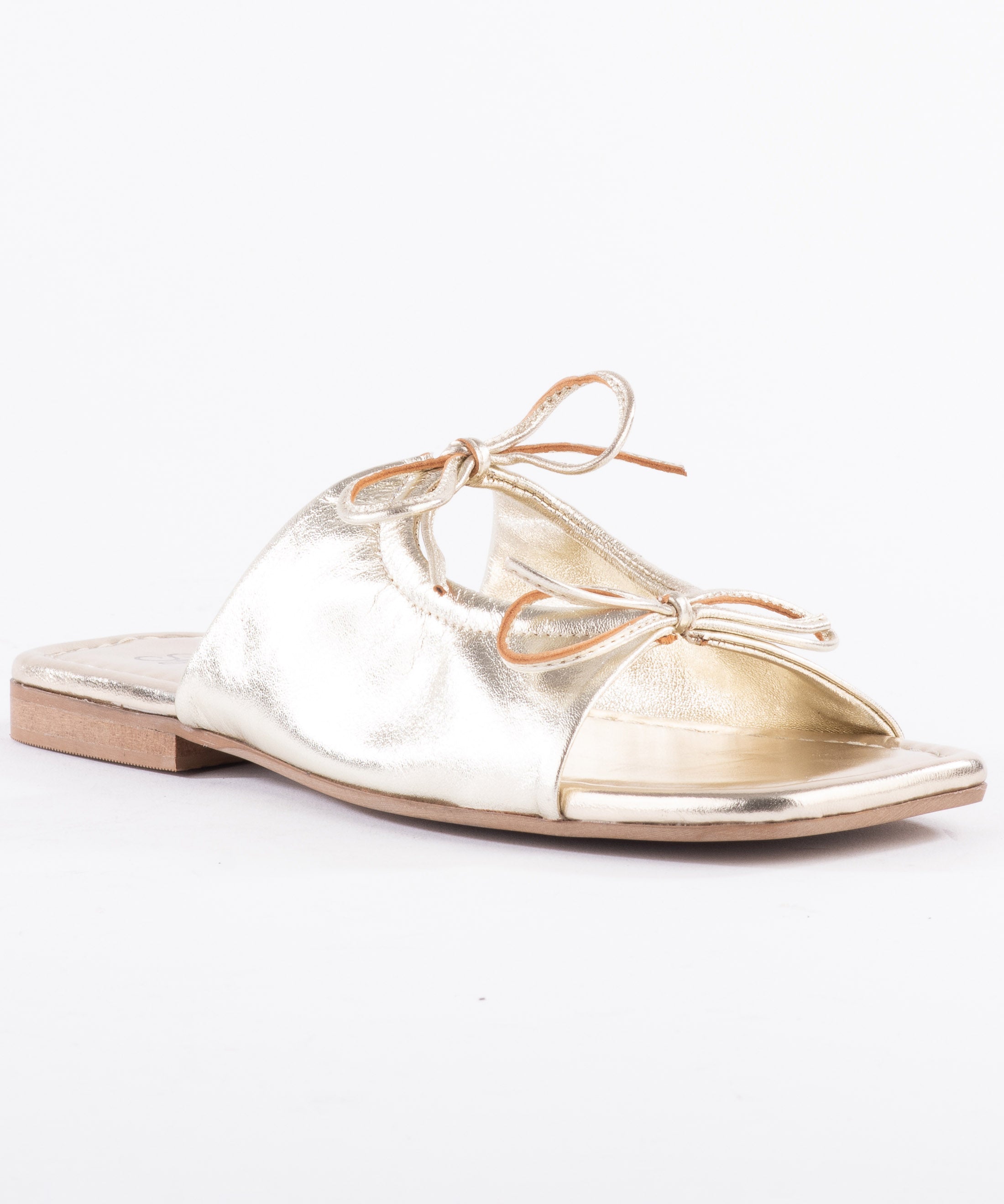 Seychelles Tie Sandals, Light Gold